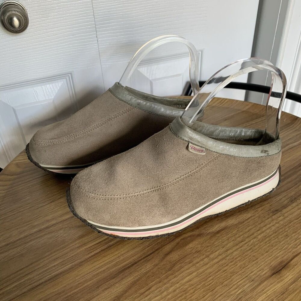 Womens Vans Suede Street Clog II Shoes Size 8.5 Slip-On Beige - Picture 5 of 16